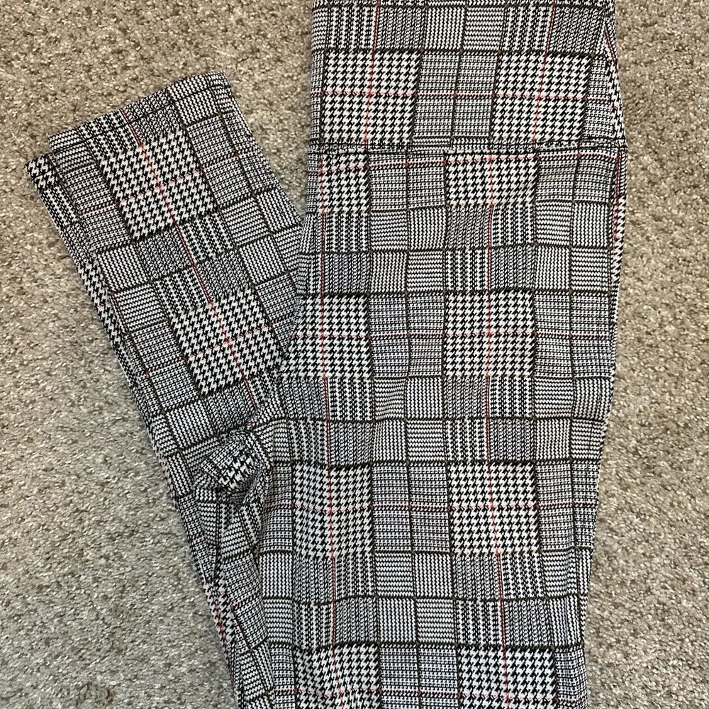 Arizona Jean Company Black and White Plaid Skinny Pants